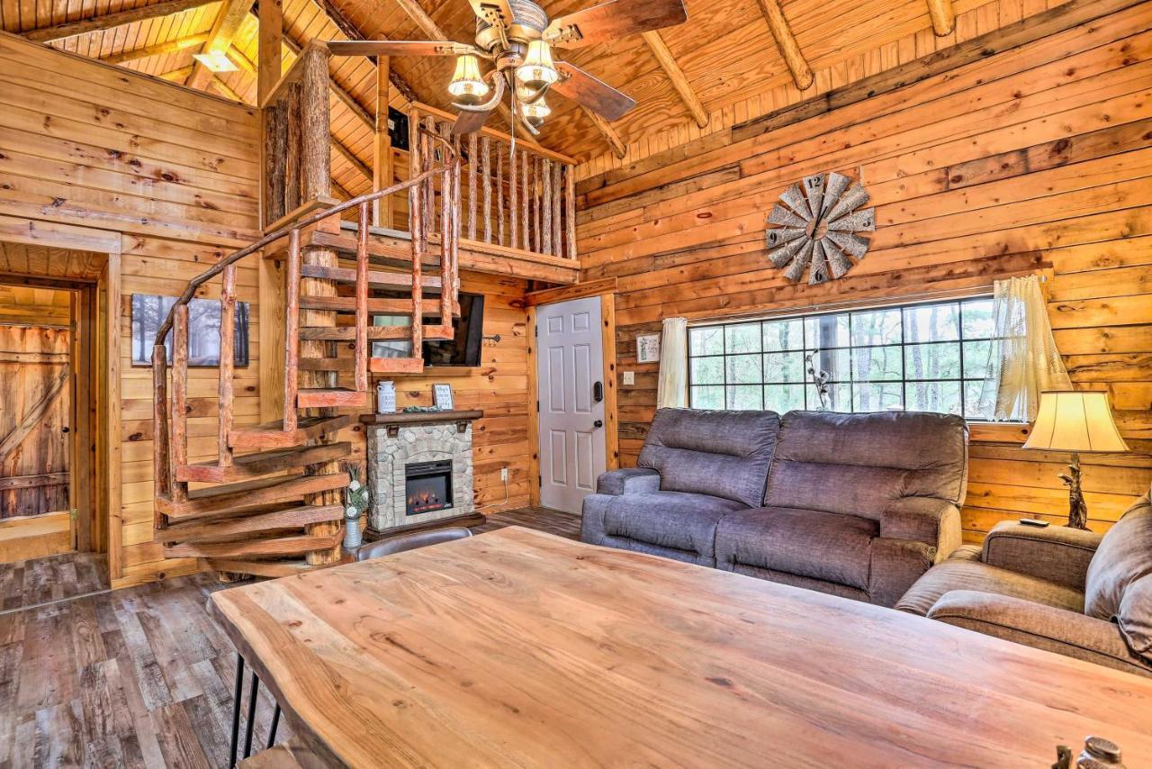 Broken Bow Log Cabin With Fire Pit, Pond, And Deck! Esterno foto