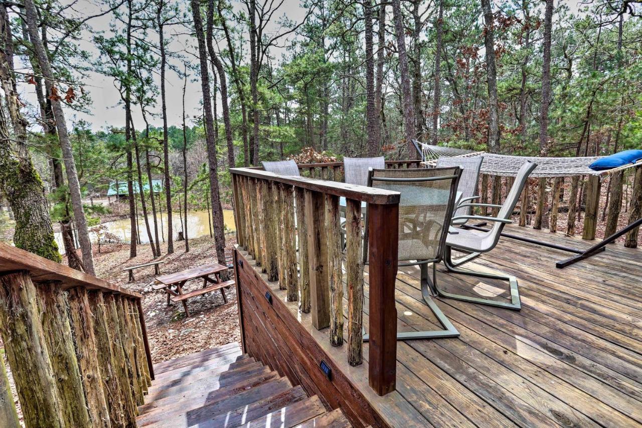 Broken Bow Log Cabin With Fire Pit, Pond, And Deck! Esterno foto